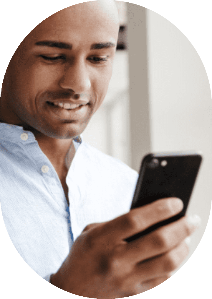 Person looking at cell